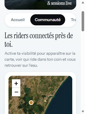 Carte des riders Lite Foil connectés près de vous