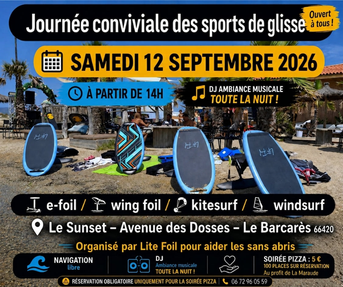 Réservation du repas de la journée conviviale des sports de glisse du 12 septembre 2026